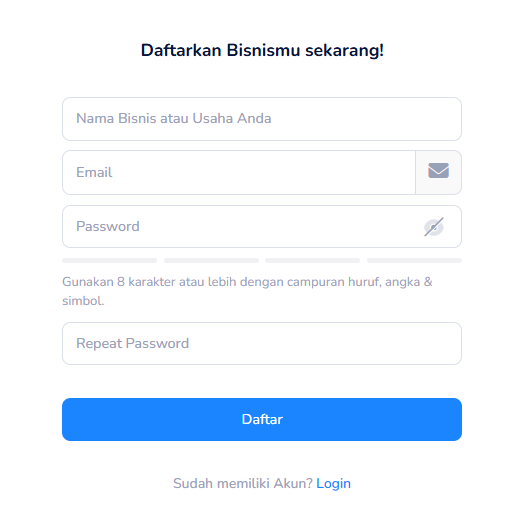 Halaman Daftar Akun Xemart HR